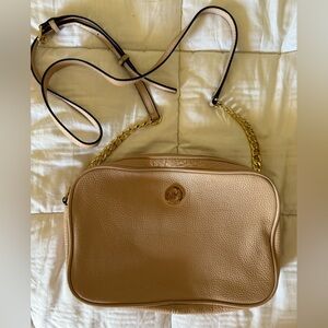 Michael Kors Crossbody Bag with Gold Chain- Pale Pink
